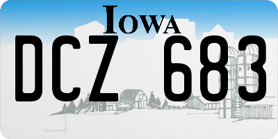 IA license plate DCZ683