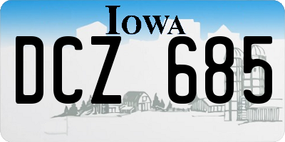 IA license plate DCZ685