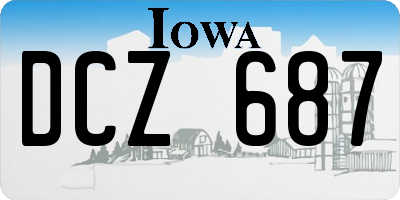 IA license plate DCZ687