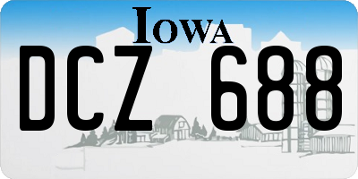 IA license plate DCZ688