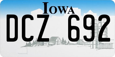 IA license plate DCZ692