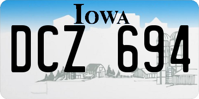 IA license plate DCZ694