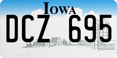IA license plate DCZ695