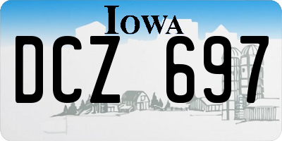 IA license plate DCZ697