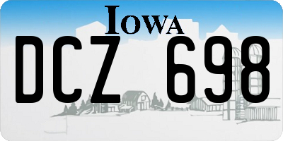 IA license plate DCZ698