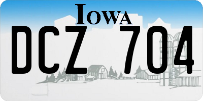 IA license plate DCZ704