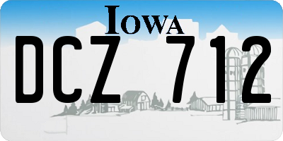 IA license plate DCZ712