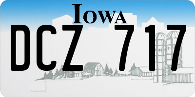 IA license plate DCZ717