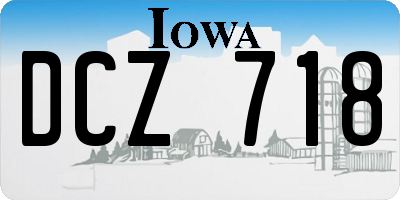 IA license plate DCZ718
