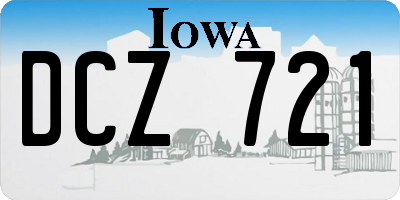 IA license plate DCZ721
