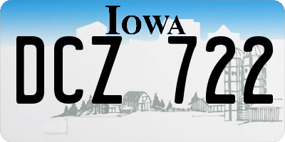 IA license plate DCZ722