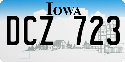 IA license plate DCZ723