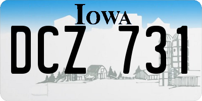IA license plate DCZ731