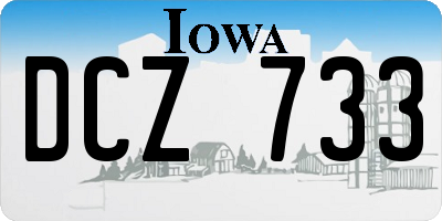 IA license plate DCZ733