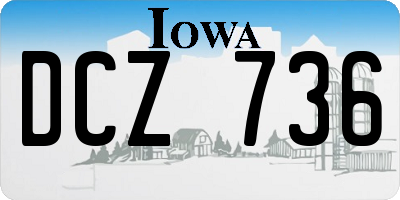 IA license plate DCZ736