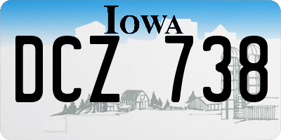 IA license plate DCZ738