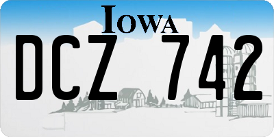 IA license plate DCZ742
