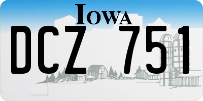 IA license plate DCZ751