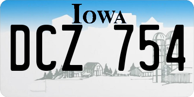 IA license plate DCZ754
