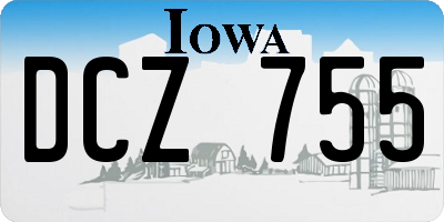 IA license plate DCZ755