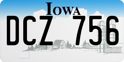 IA license plate DCZ756