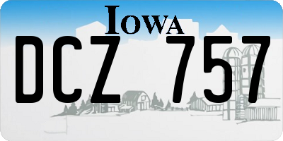 IA license plate DCZ757