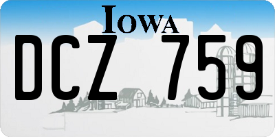 IA license plate DCZ759