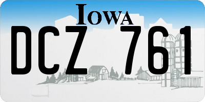 IA license plate DCZ761