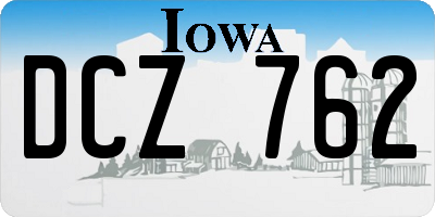 IA license plate DCZ762