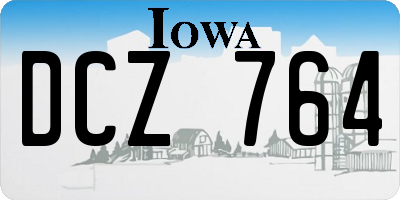 IA license plate DCZ764