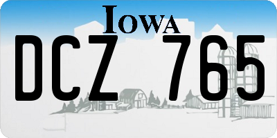 IA license plate DCZ765