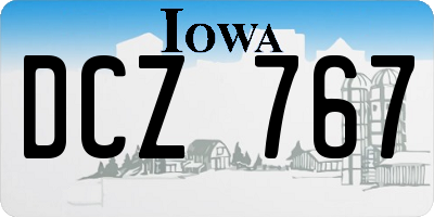 IA license plate DCZ767