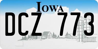 IA license plate DCZ773