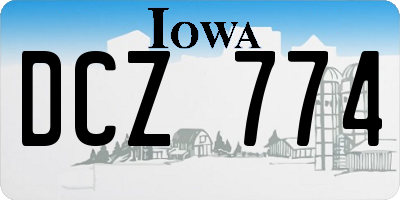 IA license plate DCZ774