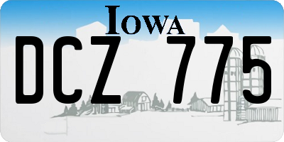 IA license plate DCZ775