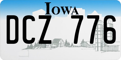 IA license plate DCZ776