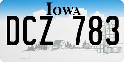 IA license plate DCZ783