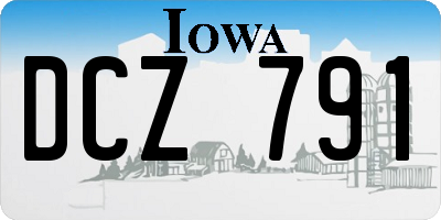 IA license plate DCZ791