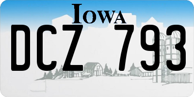 IA license plate DCZ793