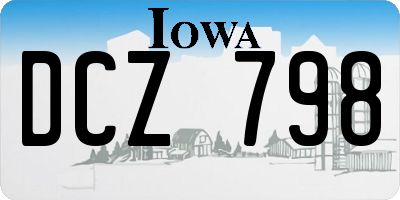 IA license plate DCZ798