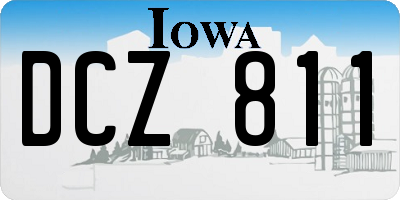 IA license plate DCZ811