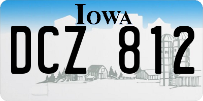 IA license plate DCZ812