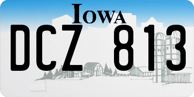 IA license plate DCZ813