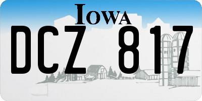 IA license plate DCZ817