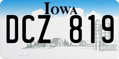 IA license plate DCZ819