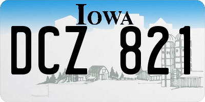 IA license plate DCZ821