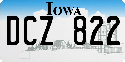 IA license plate DCZ822