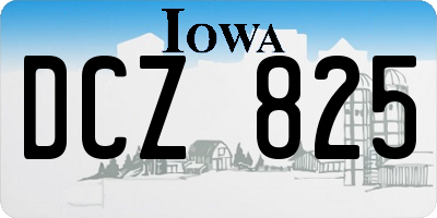 IA license plate DCZ825
