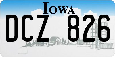 IA license plate DCZ826