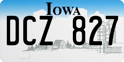 IA license plate DCZ827